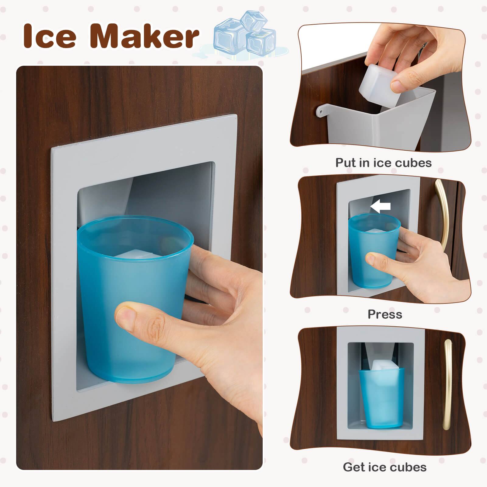 Ice Maker

1. Put in ice cubes
2. Press
3. Get ice cubes