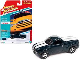 Johnny Lightning - 2005 Chevrolet SSR Pickup Truck Bermuda Stripes "Classic Gold Collection" 1/64 Diecast - Blue Metallic with White