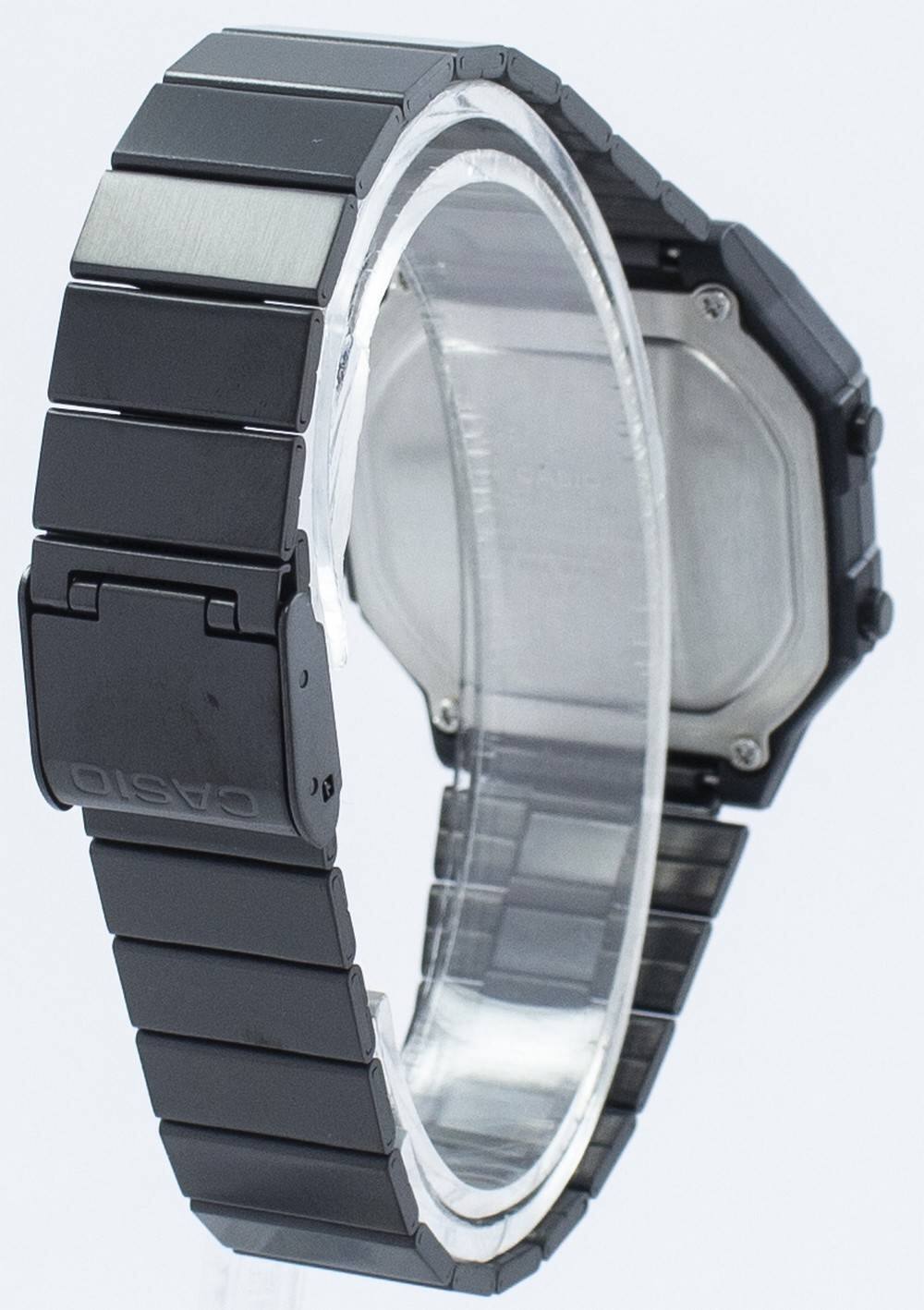 Back. Casio - Illuminator Chronograph Alarm Digital Quartz B650WB-1B Unisex Black Watch 50M - Black.