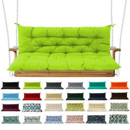 Chateau Abodes - Outdoor Replacement Seat Cushions for 2-3 Person Swing & Bench, Waterproof Sofa Pads with Backrest for Patio Furniture - Grass Green-40x40in