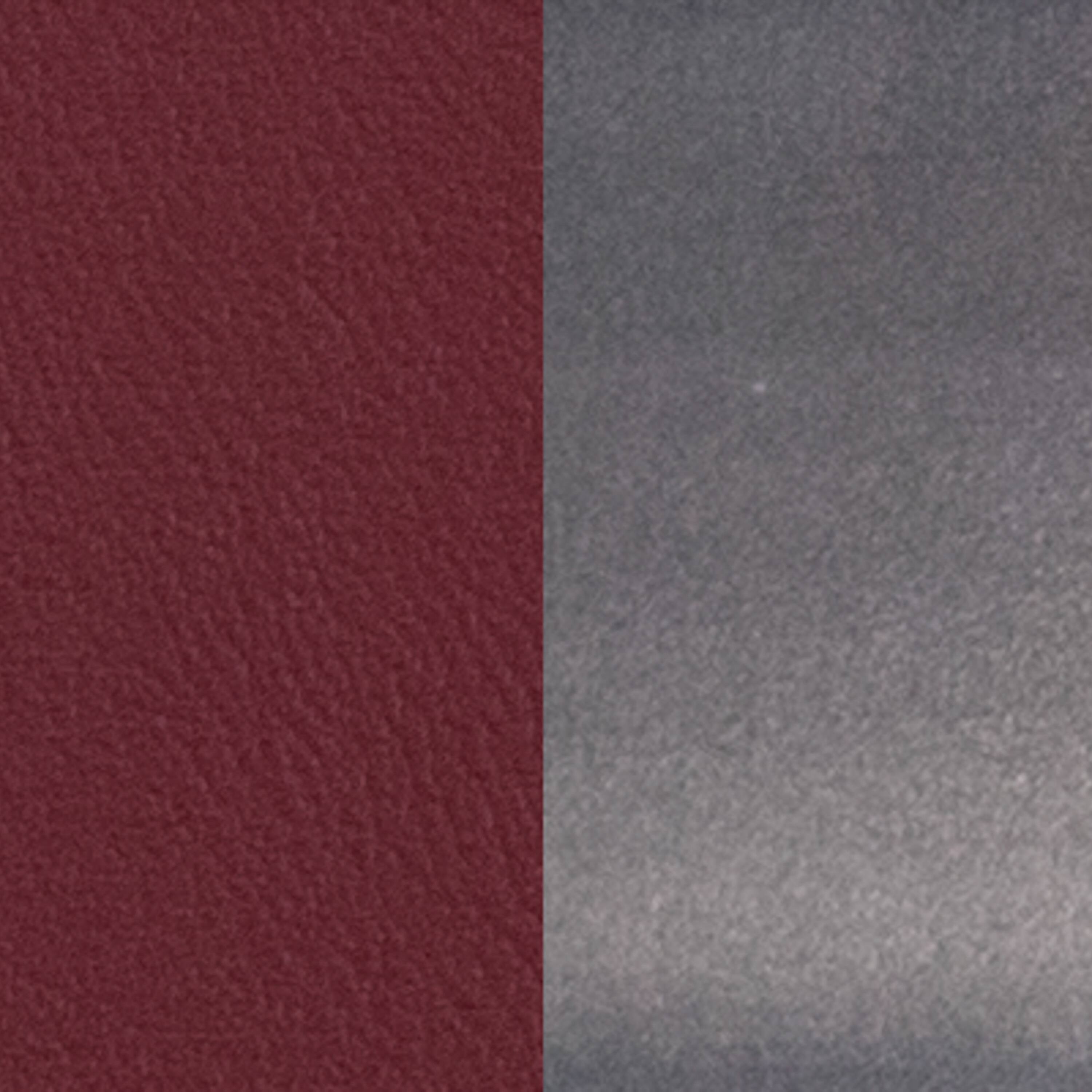 Alt View 6. Emma + Oliver - Clear Coated Ladder Back Metal Restaurant Dining Chair - Burgundy Vinyl Seat/Clear Coated Metal Frame.