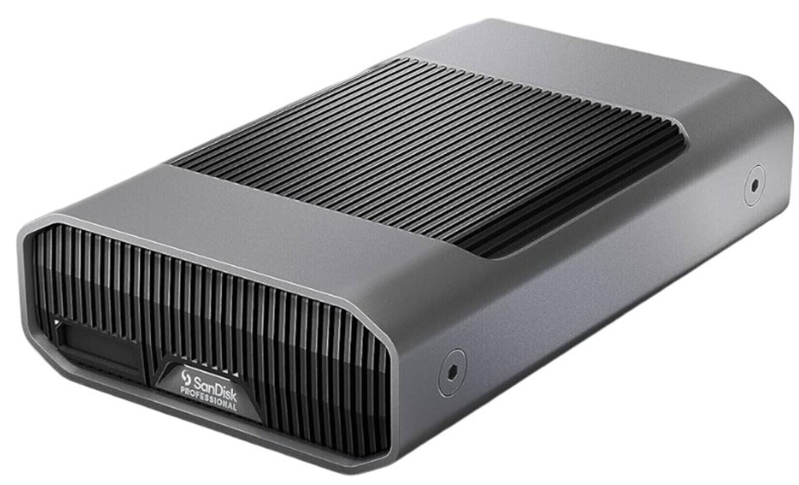 Left. SanDisk Professional - SanDisk Professional 6TB G-DRIVE PROJECT Thunderbolt 3 External Hard Drive - Black.