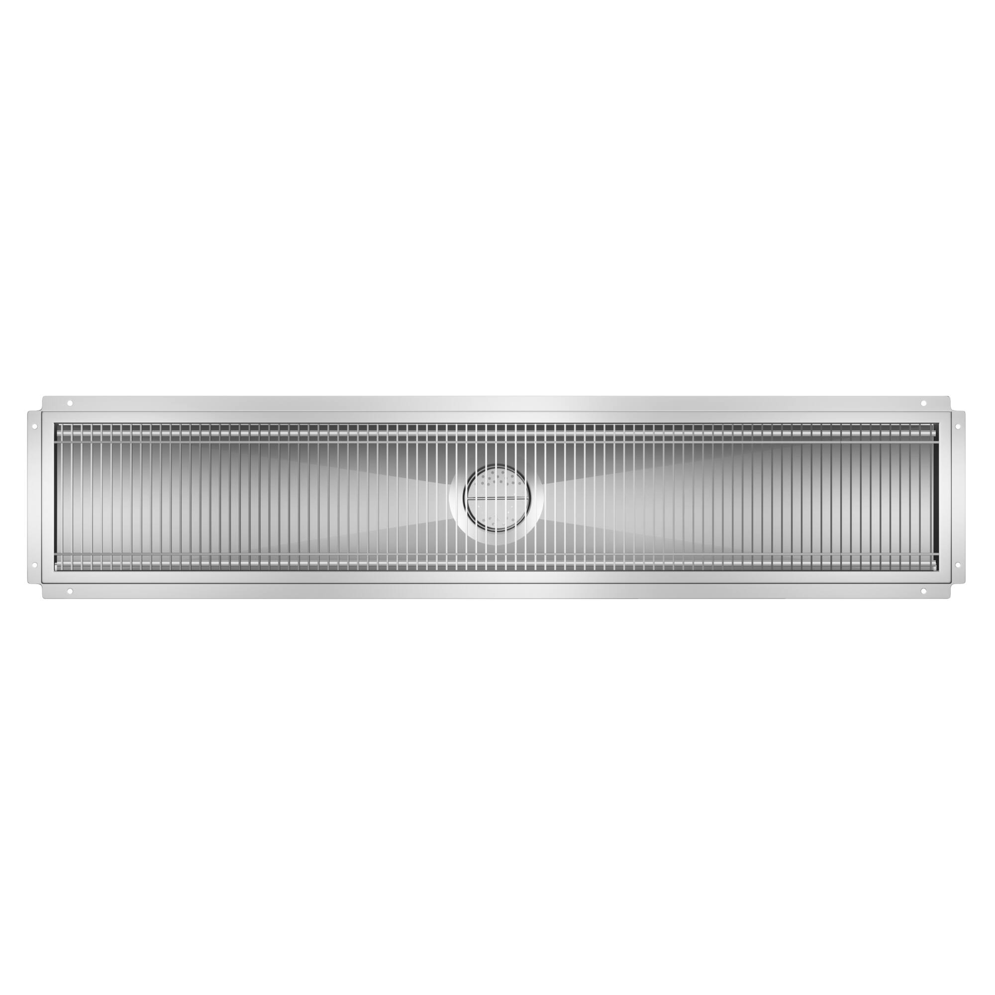 Alt View 1. Koolmore - 12" x 60" Stainless Steel Floor Trough Drain, 14-Gauge with Subway-Style Grating & Removable Drain Basket, NSF Listed - Stainless-Steel.