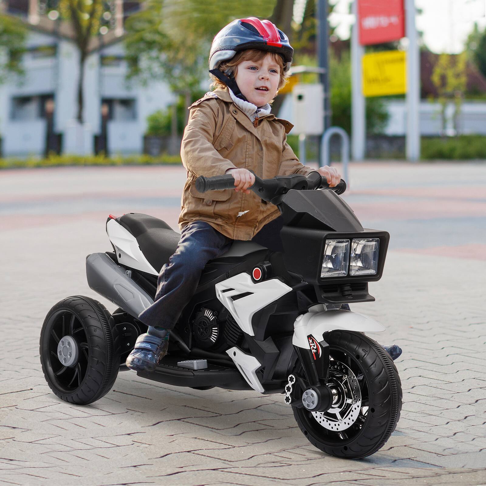 Angle. Aosom - 6V Kids Motorcycle Toddler Ride-on Toy, High-Traction Battery-Operated Electric Motorbike with Forward/Reverse Switch.