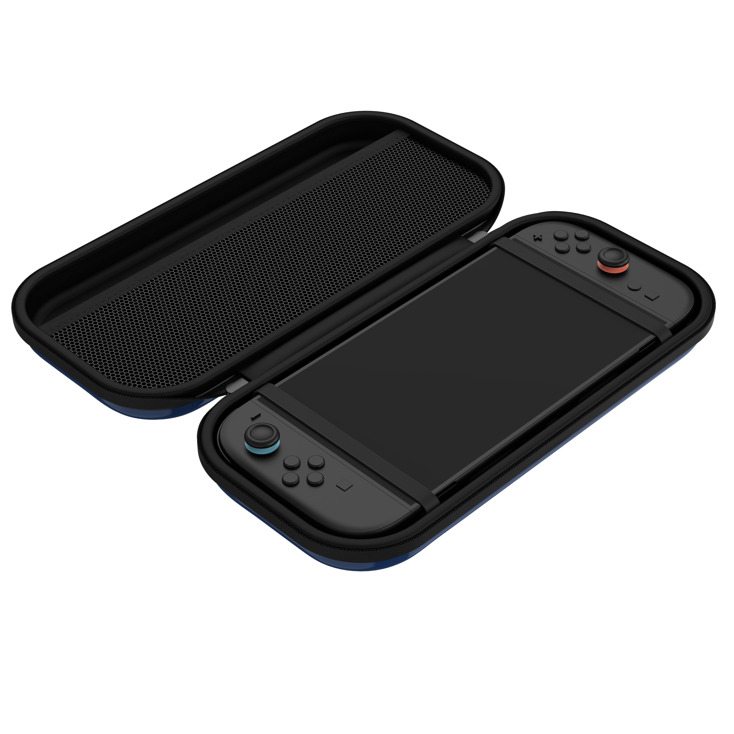 Angle. Biogenik - Protective Hard Shell Travel Case for Nintendo Switch 2 - Blue.