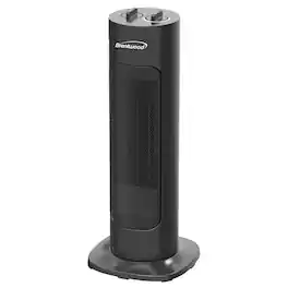 Brentwood - 1500 Watt Portable Oscillating Ceramic Tower Space Heater in Black