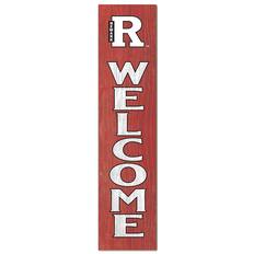 Front. Jardine - Rutgers Scarlet Knights 12'' x 48'' Welcome Outdoor Leaner - Red.
