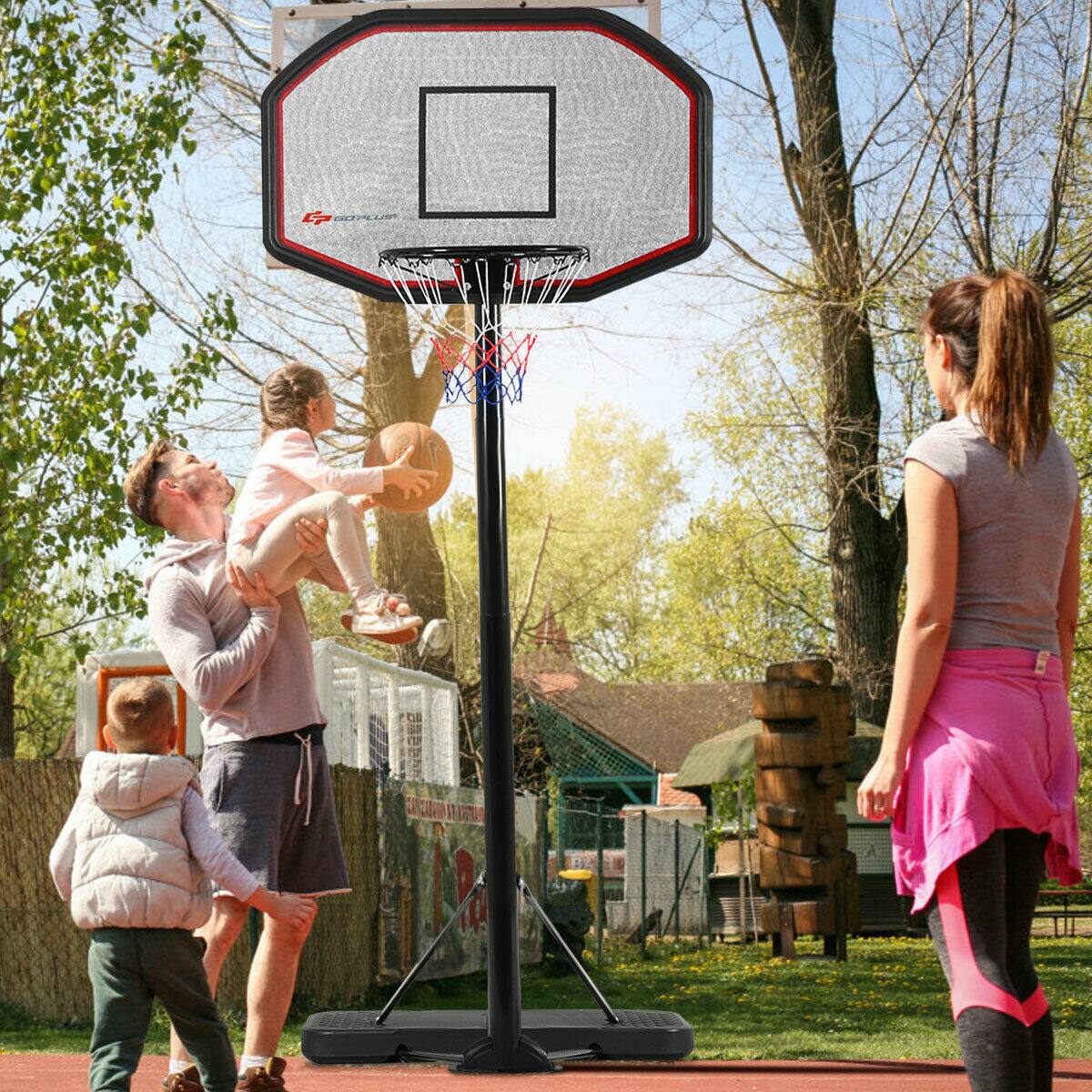 Alt View 3. Costway - Costway 10ft 43" Backboard In/outdoor Adjustable Height Basketball Hoop System - Black.
