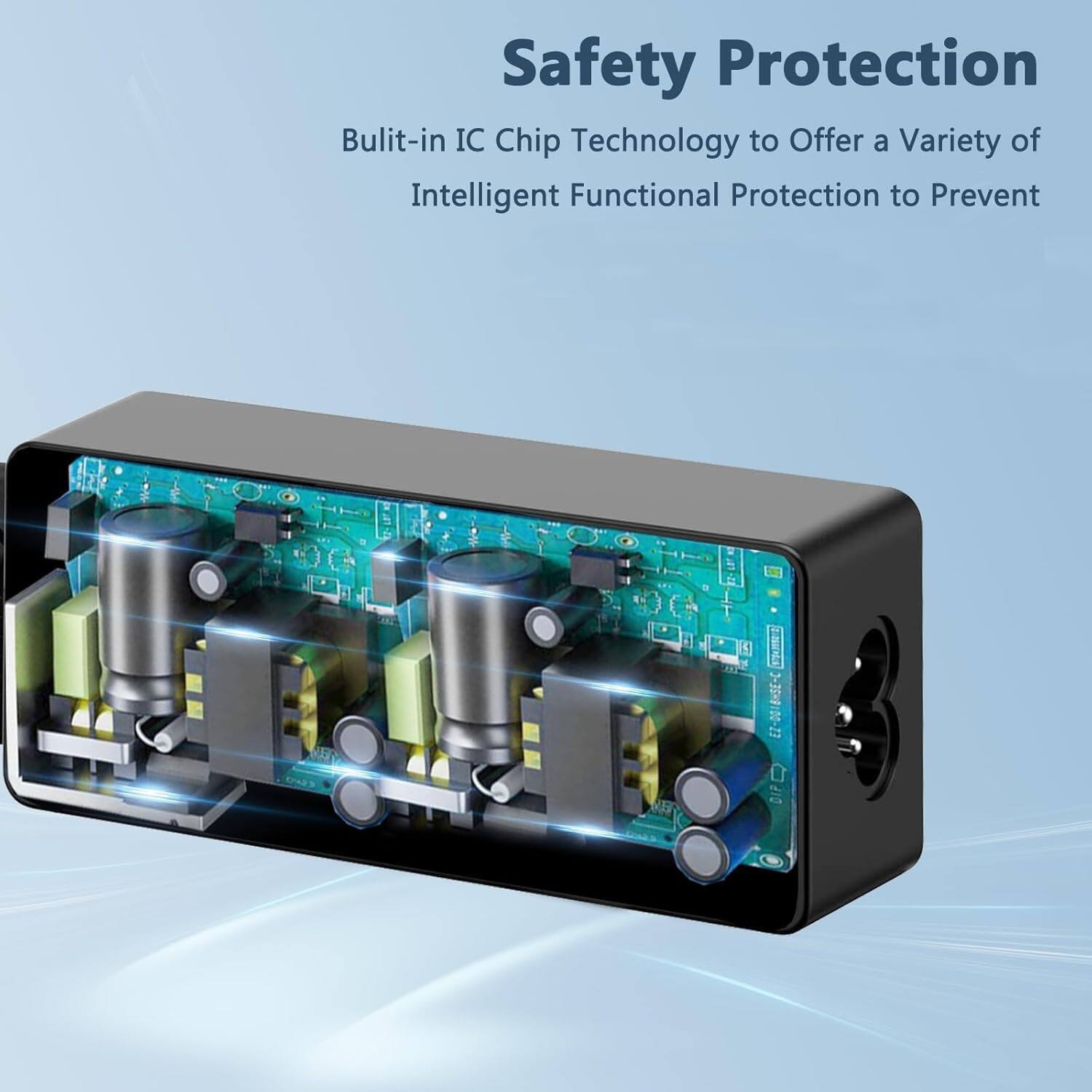 Safety Protection

Built-in IC Chip Technology to Offer a Variety of Intelligent Functional Protection to Prevent