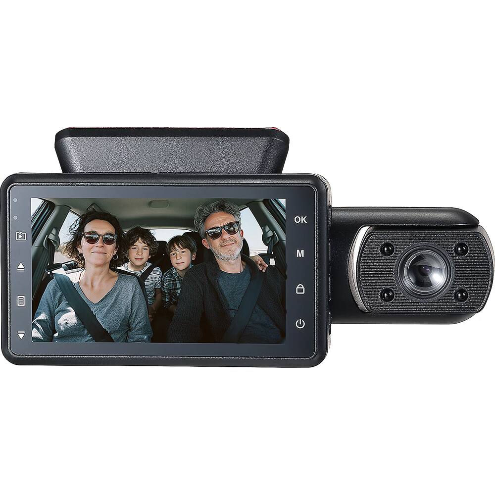 Back. Incipio - DashSense Duo 4K Smart Dashcam - Black.