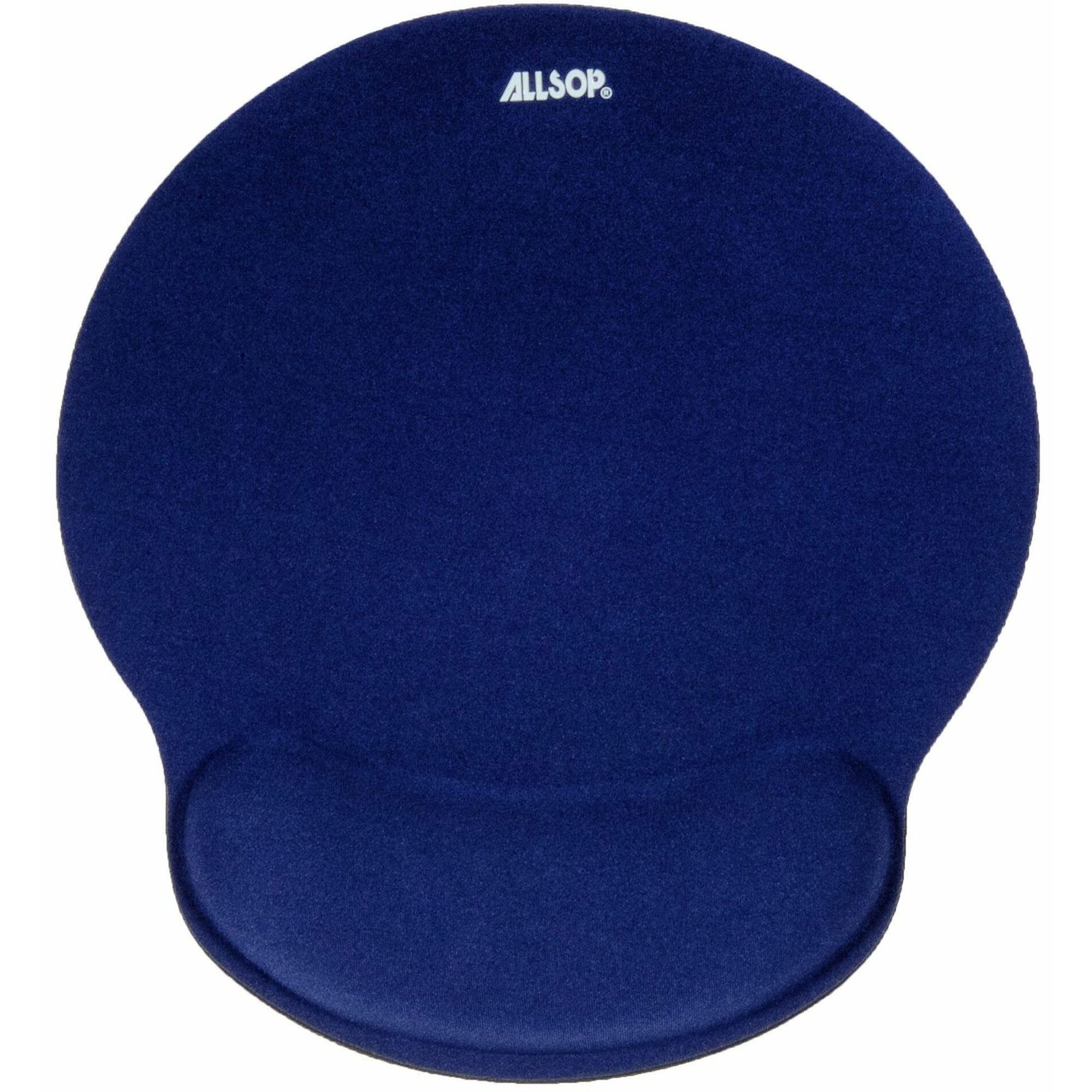 Alt View 2. Allsop - Memory Foam Mouse Pad w/ Wrist Rest - BLUE.