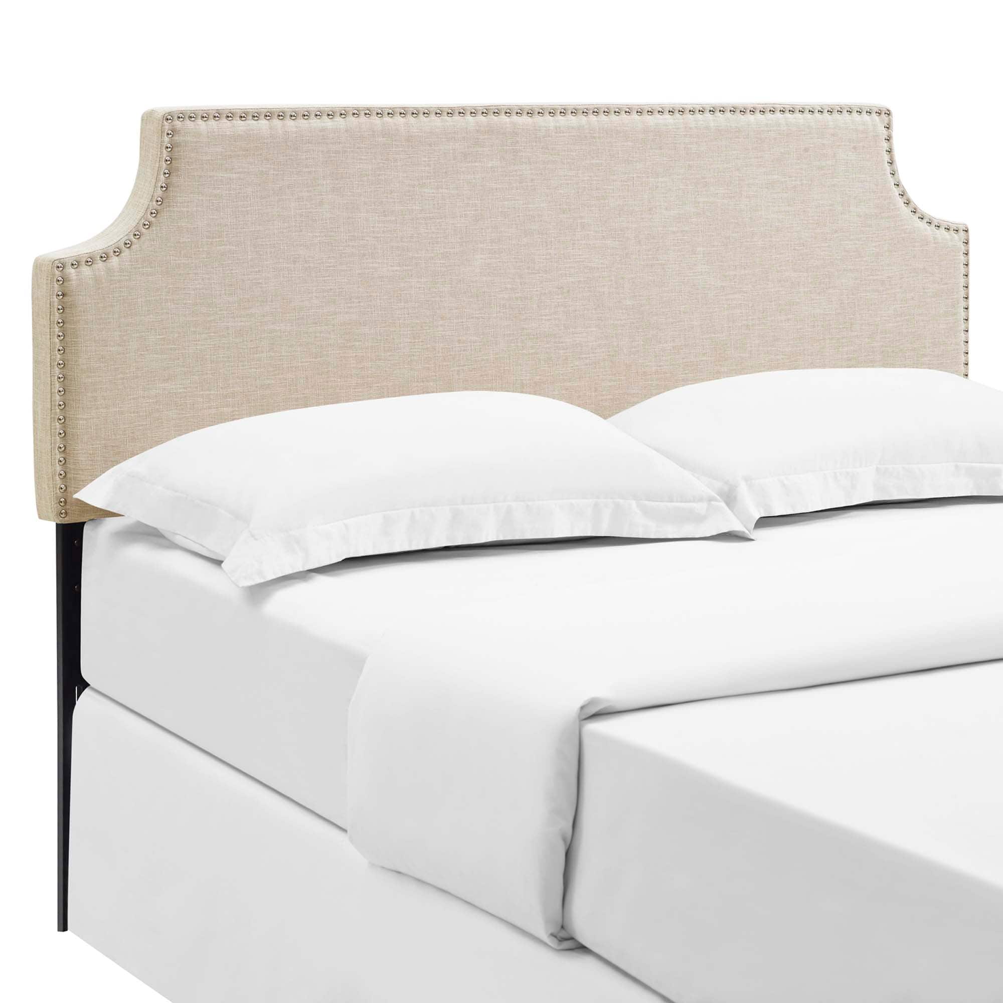 Laura Upholstered Fabric Queen Headboard by Modway - Brown