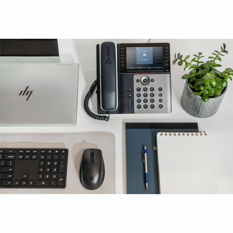 Alt View 8. HP - Poly Edge E550 IP Phone - Corded - Corded/Cordless - Bluetooth, Wi-Fi, NFC - 3 Multiple Conferencing - Desktop, Wall - White,Midnight Blue.