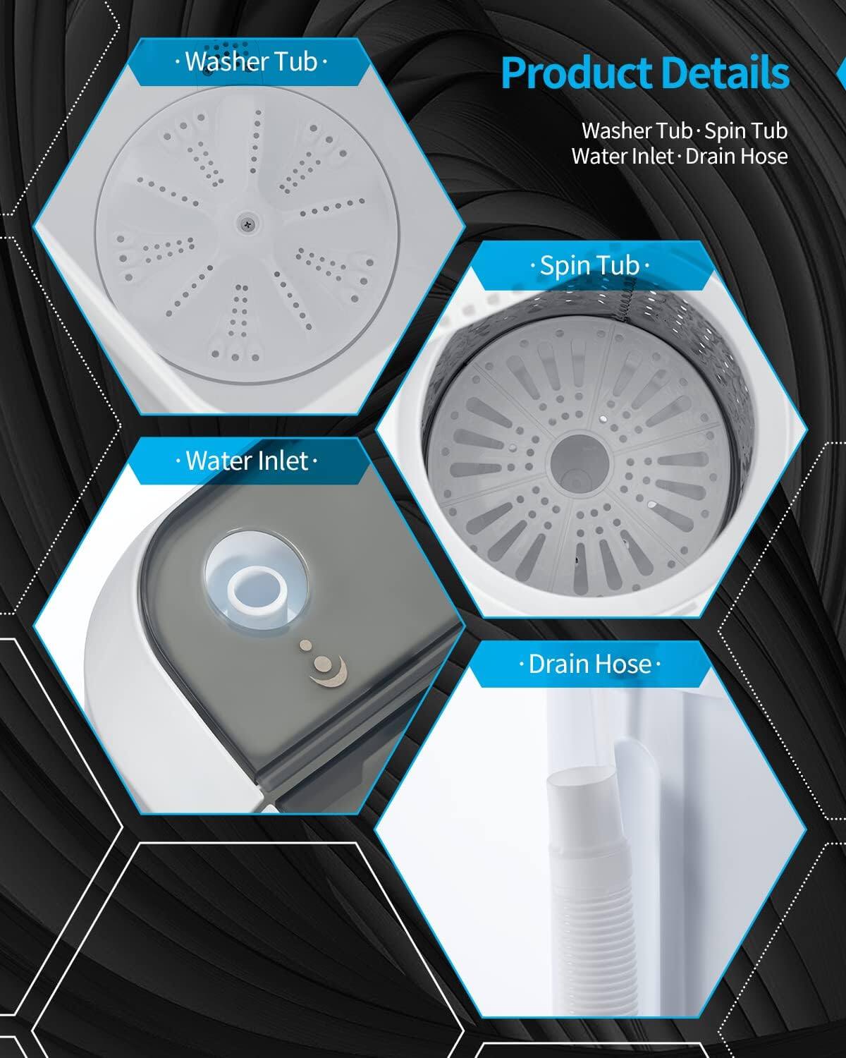 Product Details  
Washer Tub • Spin Tub  
Water Inlet • Drain Hose