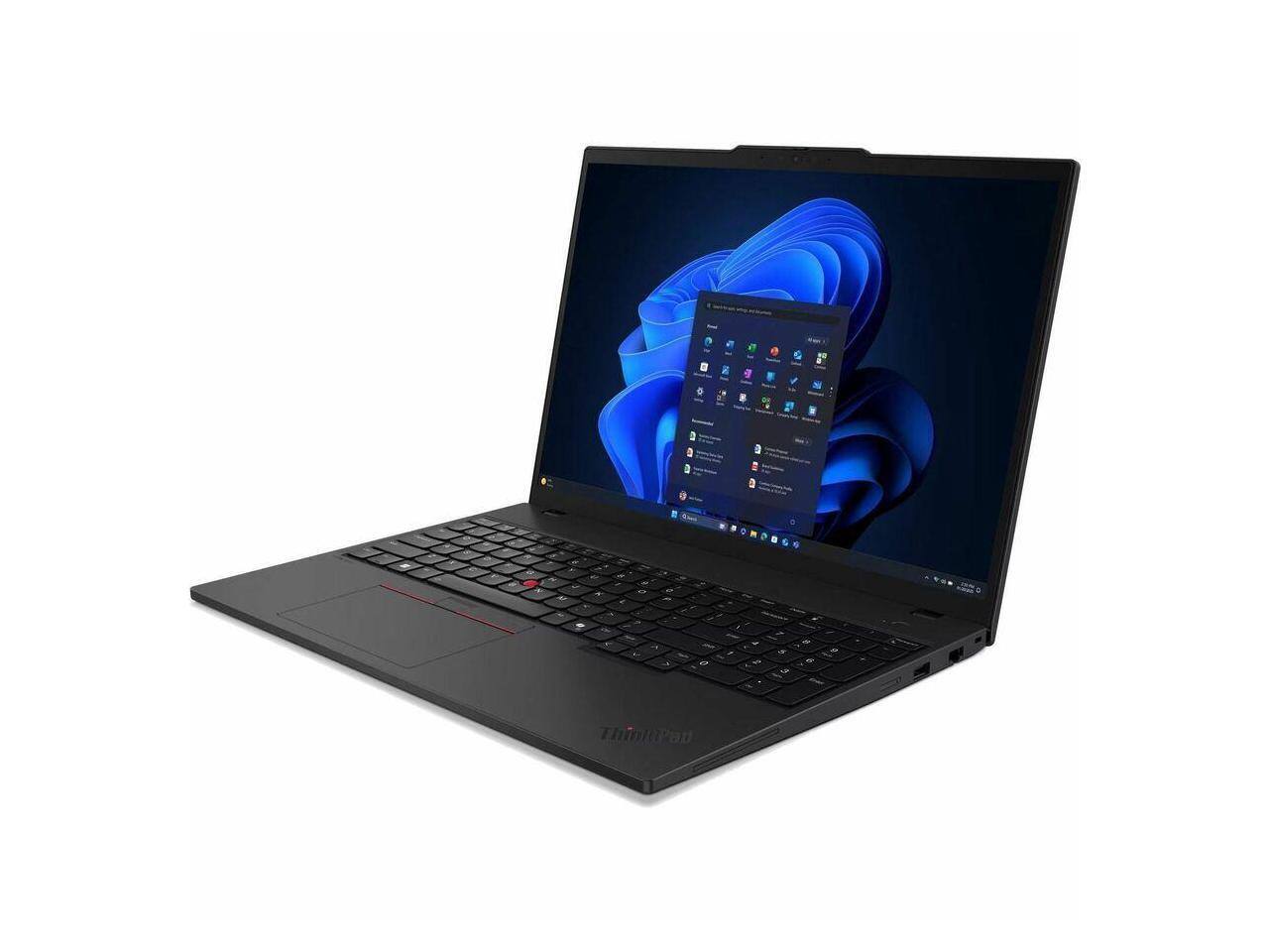 Alt View 3. Lenovo - Lenovo ThinkPad T16 Gen 4 16" Touchscreen Copilot+ PC - Intel Core Ultra 7 - 32 GB - 512 GB SSD - Windows 11 Pro - Black.