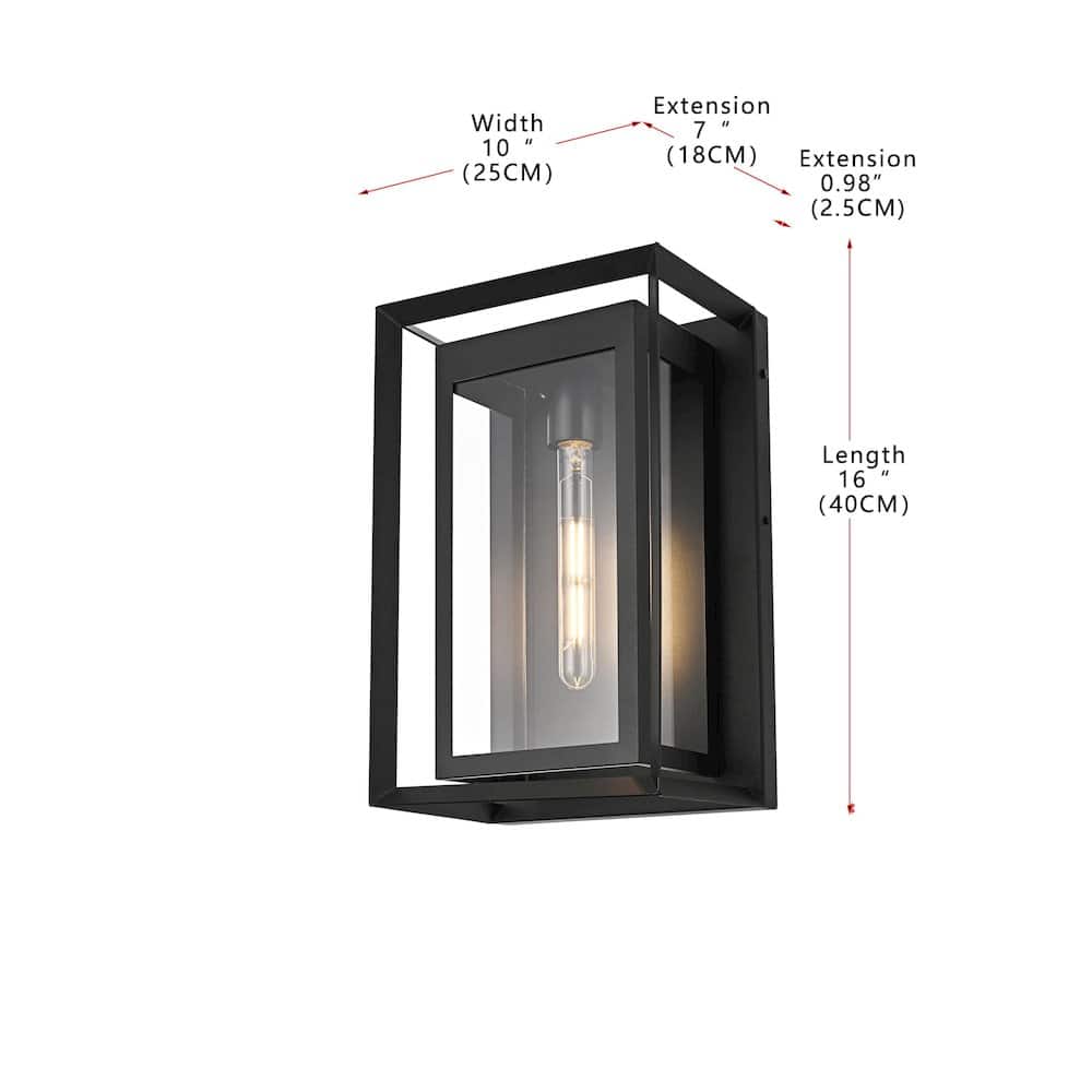 Elegant Lighting - Etting 10 Inch Outdoor Wall Sconce In - Black price history on PriceWatchPro