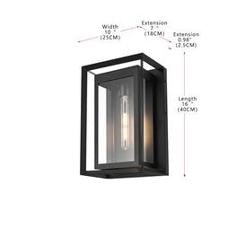Elegant Lighting - Etting 10 Inch Outdoor Wall Sconce In - Black