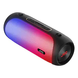 JVC - Sppa7btb Illuminated True Wireless Stereo Portable Bluetooth Speaker With Speakerphone, Sp-pa7bt - Black