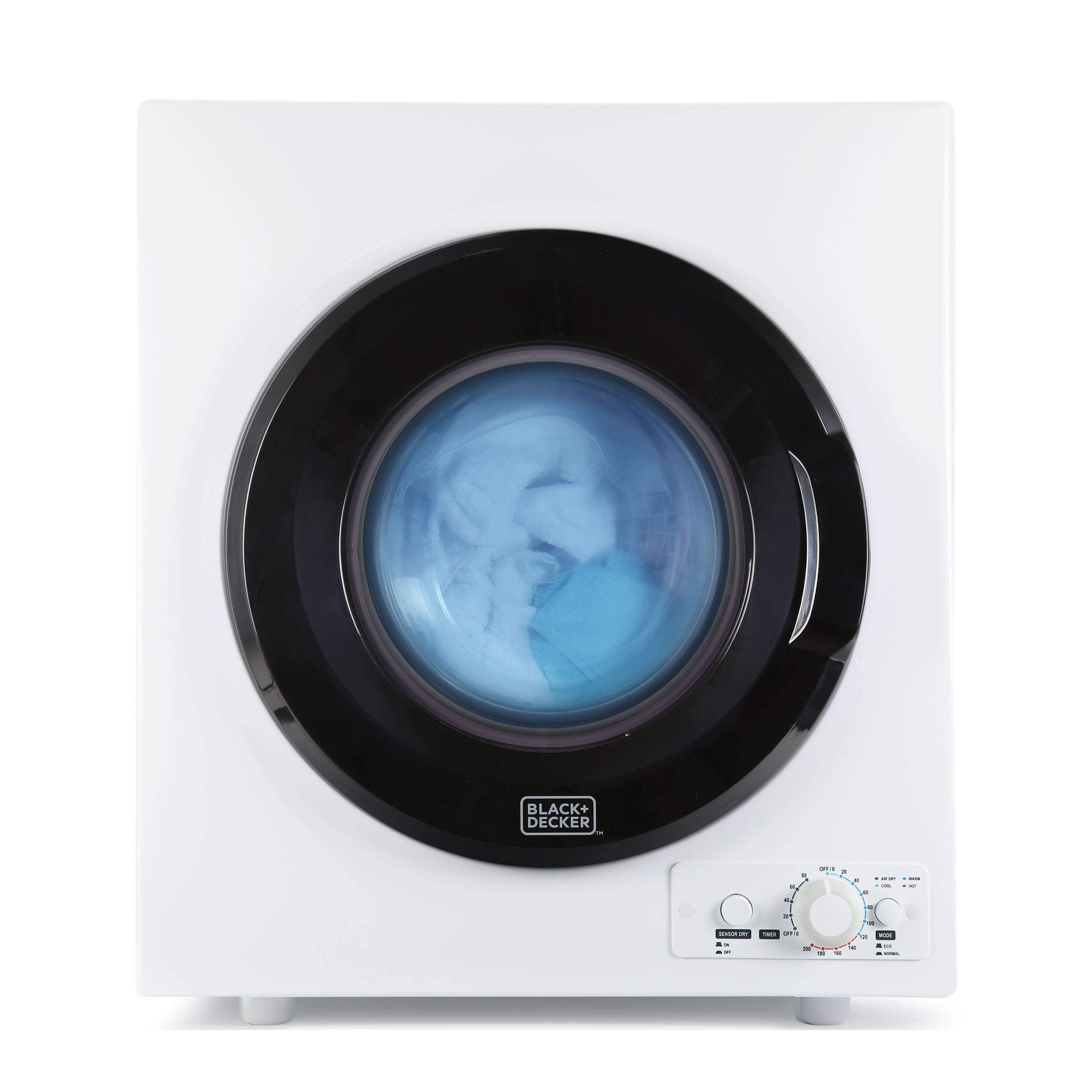 Alt View 14. Black+Decker - 1.5 Cu.Ft. Stackable Smart Electric Dryer with Standard Wall Outlet - White.