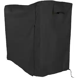 Sunnydaze - 5 ft Weather-Resistant Polyester Firewood Log Rack Cover - Black
