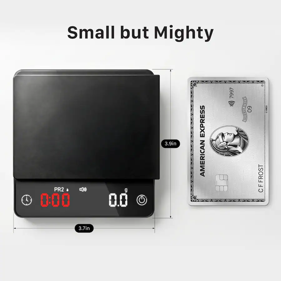 Garnen Mini Coffee Scale With Timer 2Kg 0 1G Espresso Scale Matcha garnen-mini-coffee-scale-with-timer-2kg-0-1g-espresso-scale-matcha