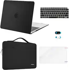mosiso - 5-in-1 MacBook Air 13 Case and Sleeve Kit A2337/A2179/A1932 - Black