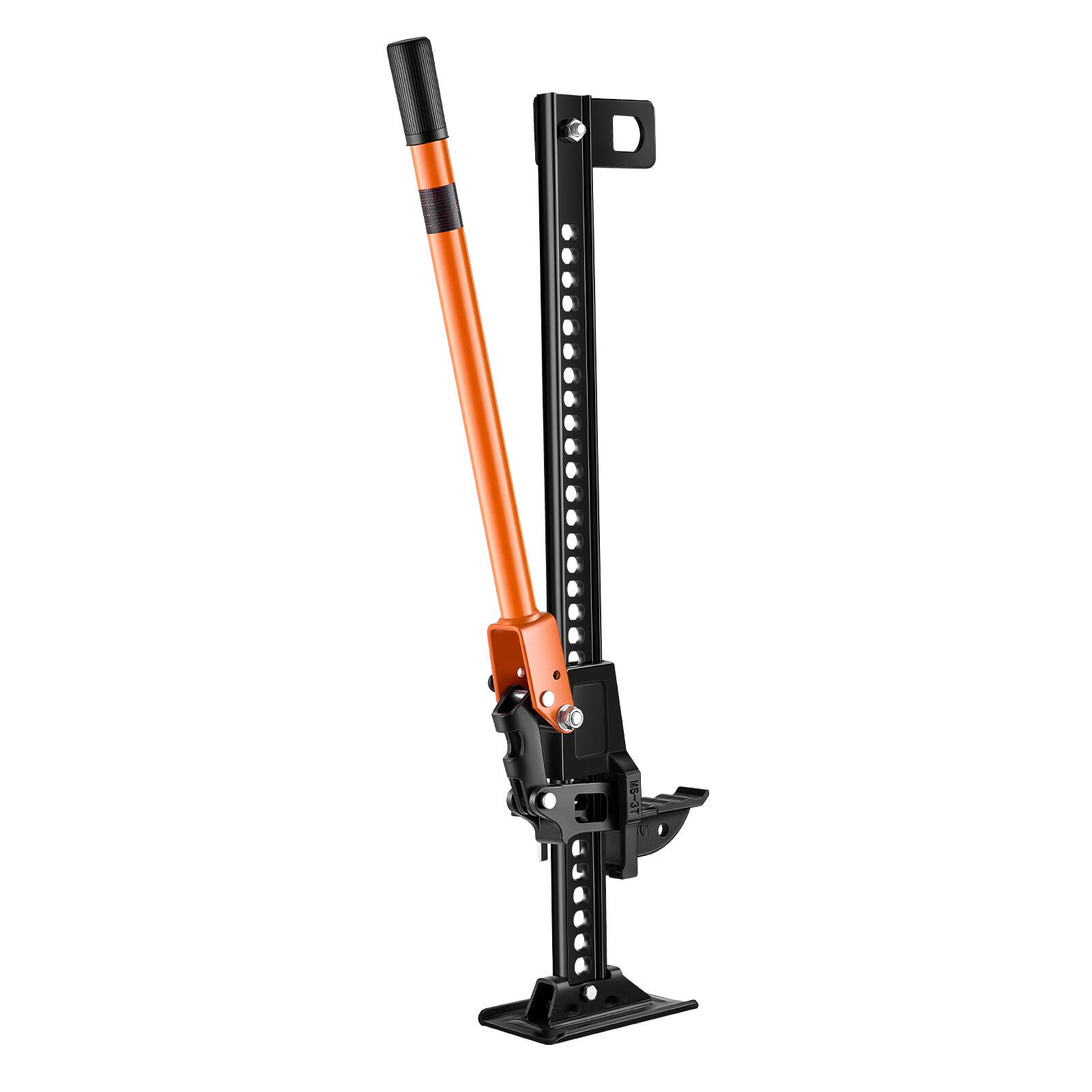 Alt View 5. VEVOR - Farm Jack, 33" Utility High Lift Farm Jack, 3.18 Ton (7,000 lbs) Capacity Ratcheting Off Road Utility Jacks - Black;Orange.