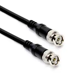 Cmple.com - Cmple - BNC Cable 6ft RG59U 75 Ohm Coaxial Male to Male Video Cable SDI HD for CCTV Security Camera - Black