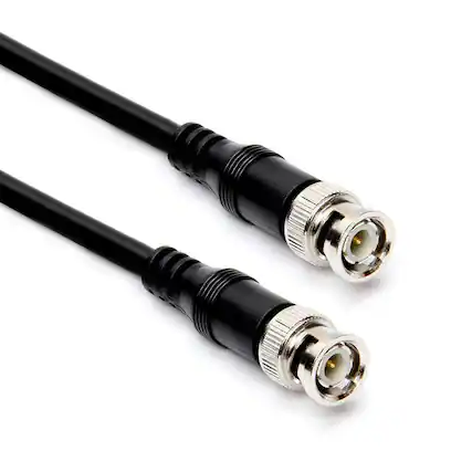 Front. Cmple.com - Cmple - BNC Cable 6ft RG59U 75 Ohm Coaxial Male to Male Video Cable SDI HD for CCTV Security Camera - Black.