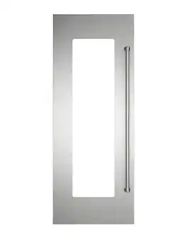 30"W. Veil Wine Door Panel 4" Toe Kick for Viking Veil FDWCIC730 Left Hinge Models - Left Hinge - Stainless Steel