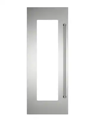 Front. Viking - 30"W. Veil Wine Door Panel 4" Toe Kick for Viking Veil FDWCIC730 Left Hinge Models - Stainless Steel Left Hinge - Stainless Steel.