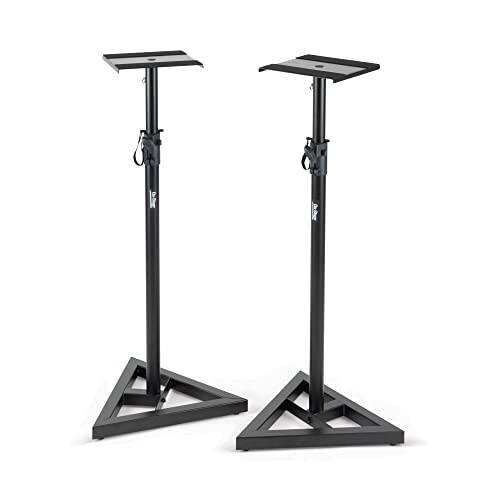 Alt View 3. On Stage Stands - On-Stage SMS6000-P Studio Monitor Stands (Pair) - Black.