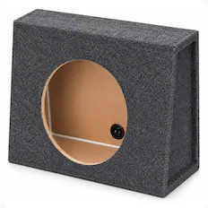 Front. QPower - Q Power 10 Inch Single Slim Truck Shallow Sealed Subwoofer Box Sub Enclosure - Charcoal Gray.