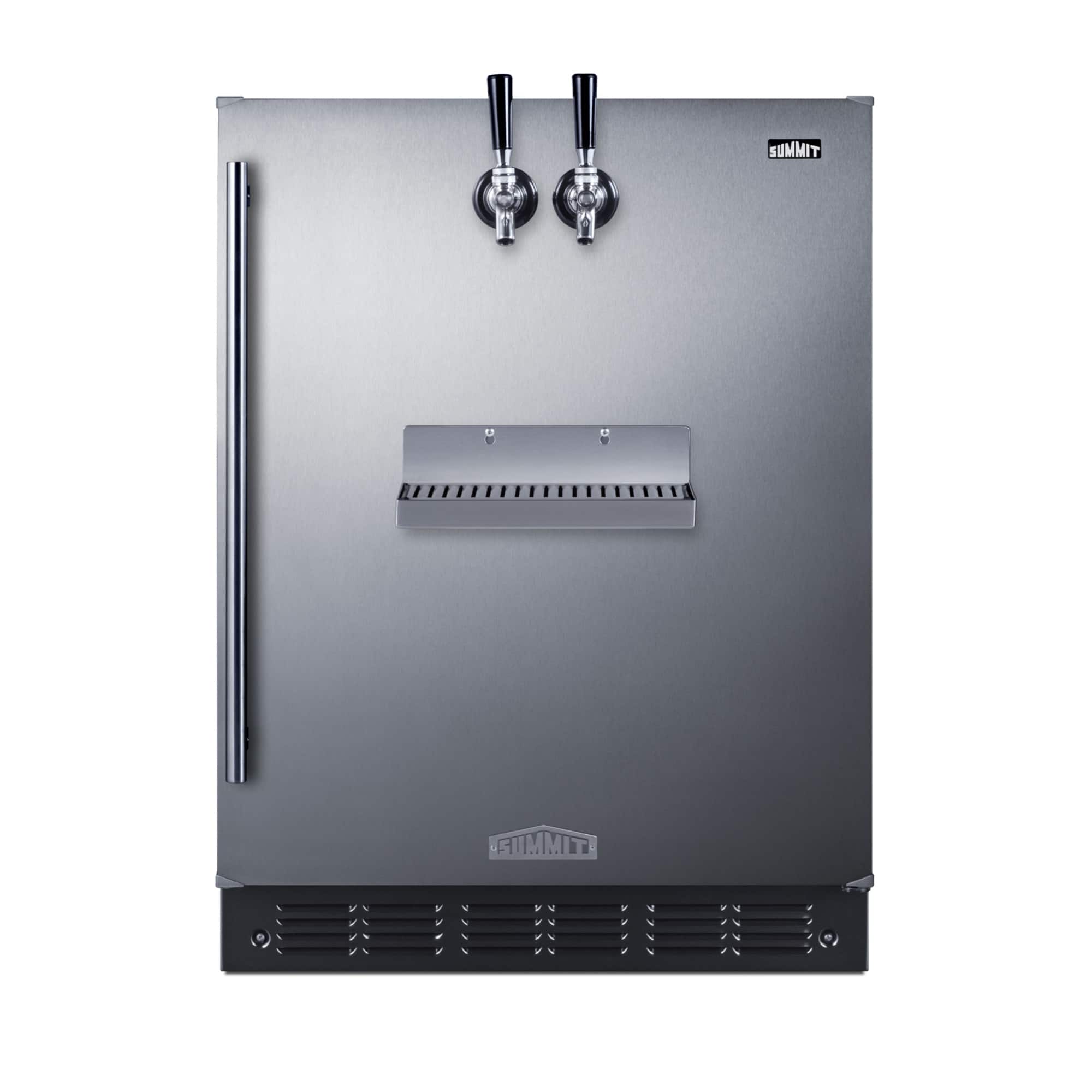 Summit Appliance - 24" Wide Front Tap Built-In Beer Kegerator, ADA-Compliant - Black
