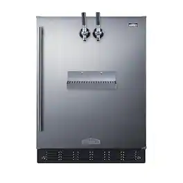 Summit Appliance - 24" Wide Front Tap Built-In Beer Kegerator, ADA-Compliant - Black