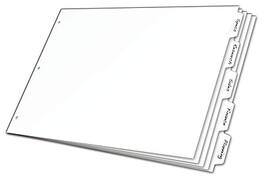 Cardinal - Write & Erase Paper Dividers, 5-Tab - White