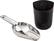 Front. GE Profile - Stainless Steel Ice Scoop and Holder for Opal Ice Makers - Carbon Black.