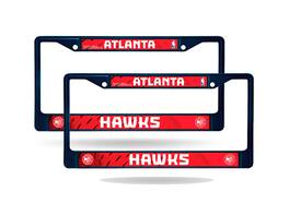 Rico Industries - Atlanta Hawks Blue Painted Chrome Metal (Set of 2) License Plate Frames - Multi