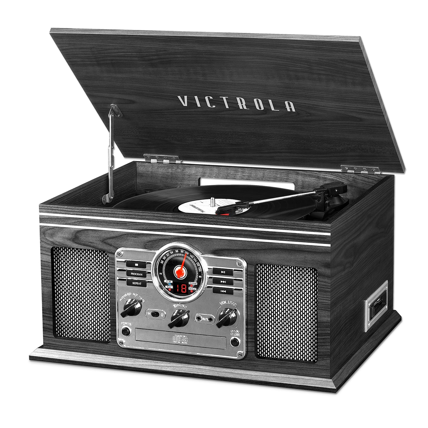 Front. Victrola - Classic Bluetooth Audio system - Graphite.