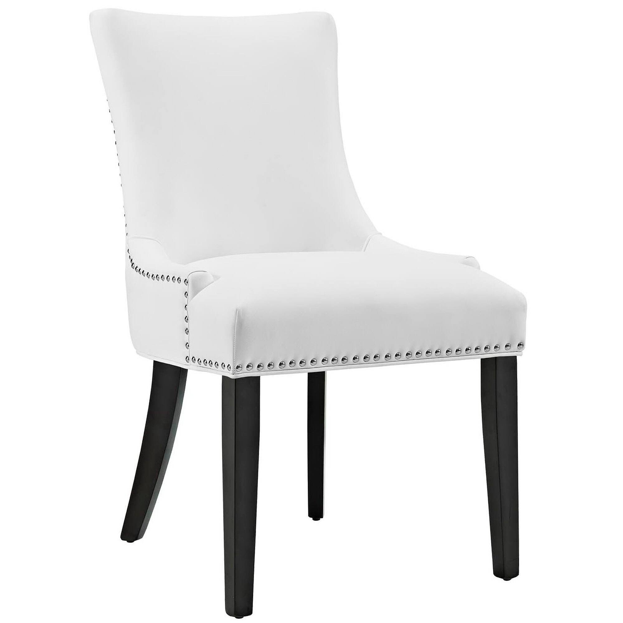Angle. Modway - Marquis Faux Leather Dining Chair Set of 4 by Modway - White.