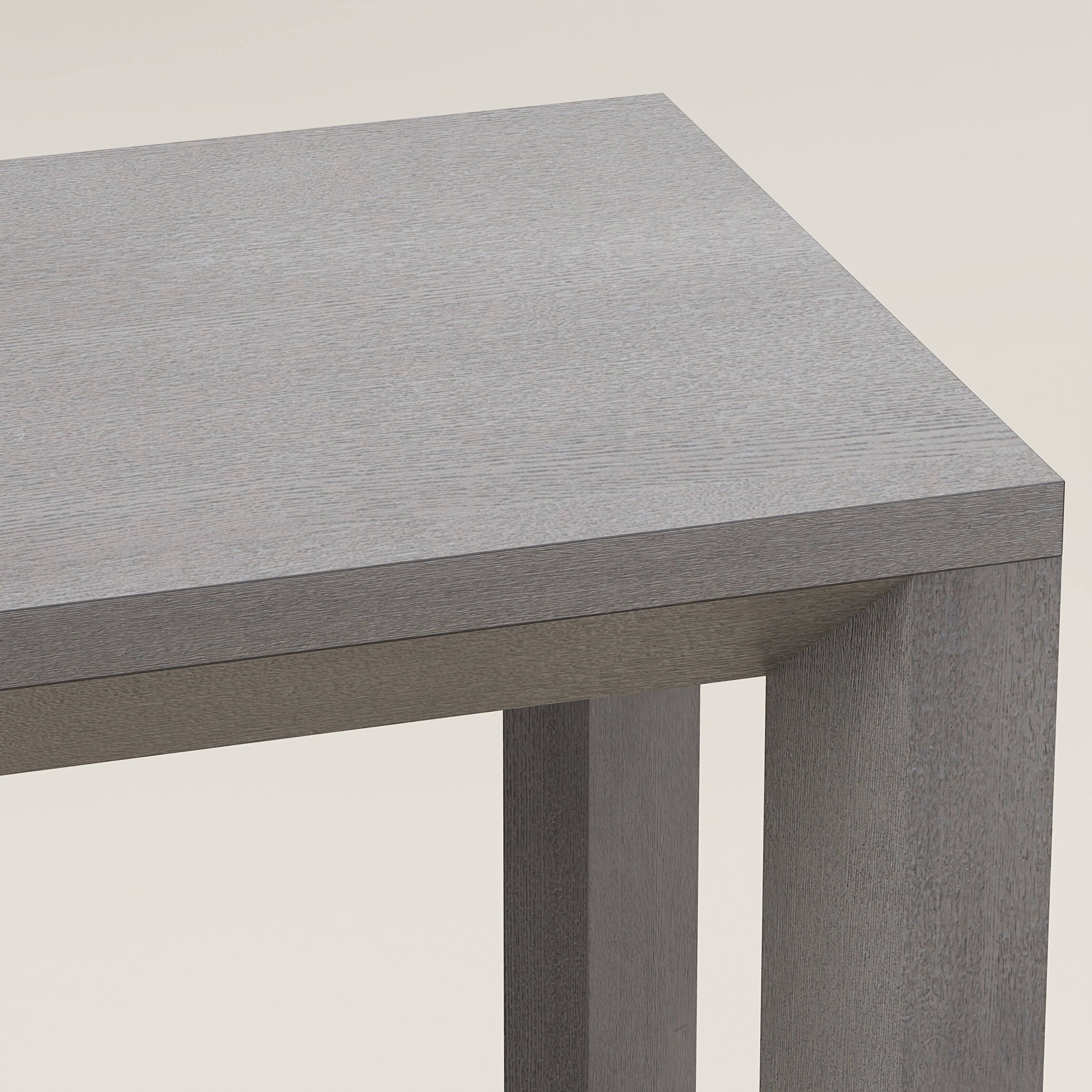 Alt View 8. Loheer - Loheer Console Table, 60 Inch Solid Wood Veneer Sofa Table with Shelf, Distressed Grey Entryway Behind Couch Table - Grey.