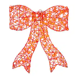 Sienna - LED Bow 23.6 in. Hanging Decor - Red