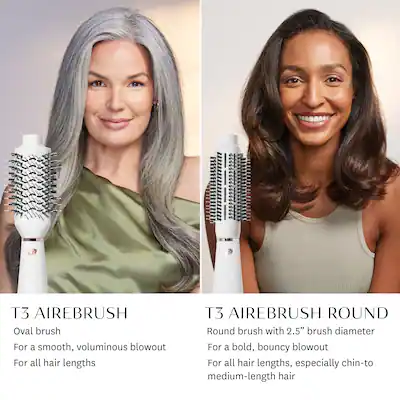 T3 AireBrush Round one step volumizing hair dryer brush White