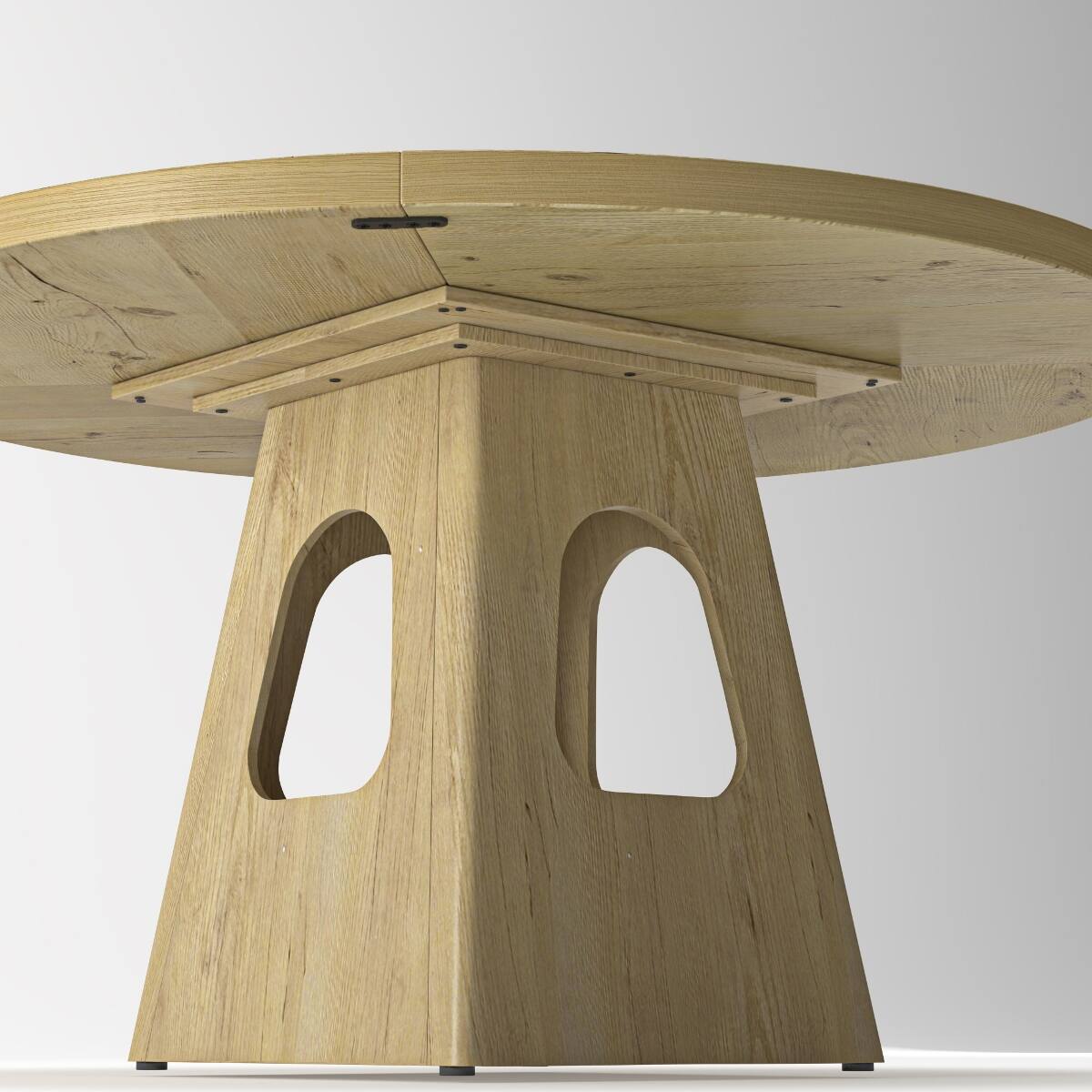 Alt View 10. Loheer - Loheer 47-Inch Round Dining Table with Natural MDF Top and Storage Shelf - Natural.