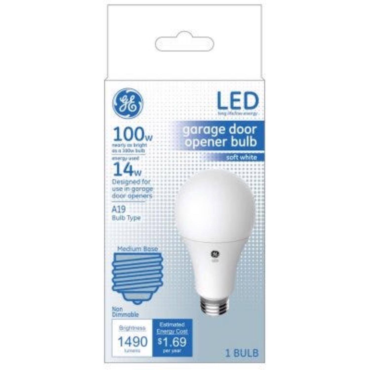 GE - A19 E26 (Medium) LED Garage Door Bulb Soft White 100 Watt Equivalence 1 pk price history on PriceWatchPro