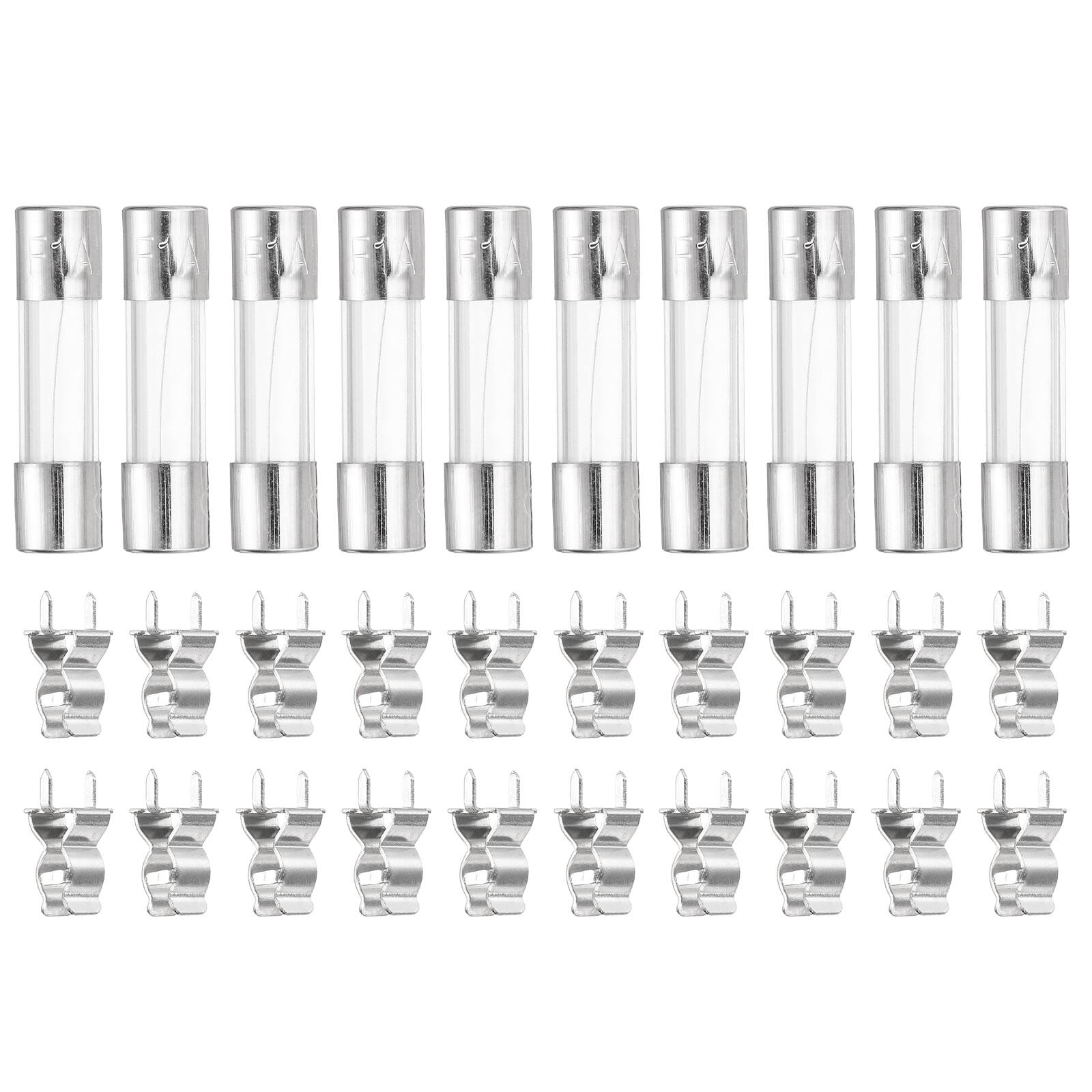 Unique Bargains - Glass Tube Fuses, 5x20mm 1A 250V Quick Fast Blow Glass Cartridge Tube Fuse with 20pcs Safety Clip 10pcs price history on PriceWatchPro