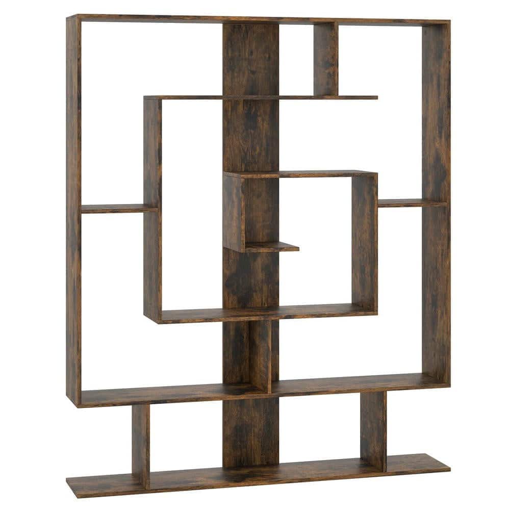 Kadyn - 7-Tier Open Bookshelf - Display Shelf Rack for Home & Office, Rustic - Brown