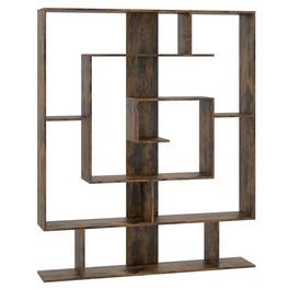 Kadyn - 7-Tier Open Bookshelf - Display Shelf Rack for Home & Office, Rustic - Brown