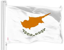 G128 - Cyprus Flag, 3 x 5 ft Printed Polyester with Brass Grommets - Assorted Colors