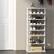 Alt View 11. Costway - Patented 7-Tier Double Rows Shoe Rack Vertical Wooden Shoe Storage Organizer Rustic White - White.